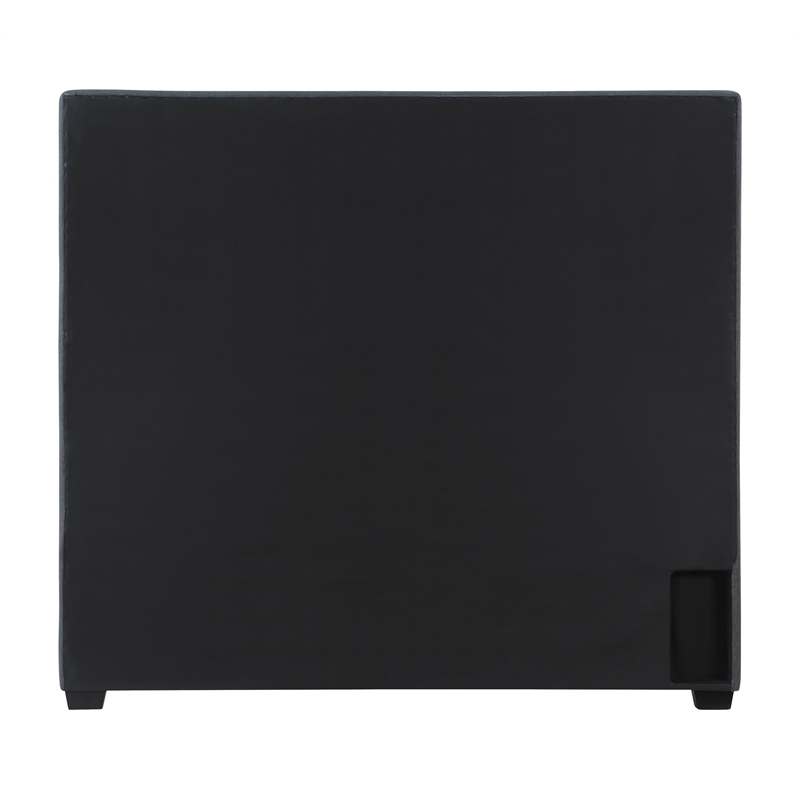 Bowfield Upholstered Queen Panel Bed Charcoal