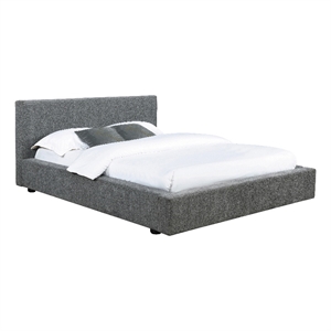 gregory upholstered  platform bed graphite