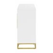 Elsa 2-door Wood Storage Accent Cabinet White and Gold