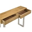 Draco 2-drawer Console Table Hand Carved Details Natural
