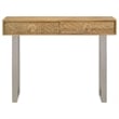 Draco 2-drawer Console Table Hand Carved Details Natural