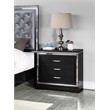 Coaster Eleanor Contemporary 3-Drawers Wood Bedroom Nightstand in Black