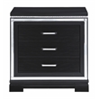 Coaster Eleanor Contemporary 3-Drawers Wood Bedroom Nightstand in Black