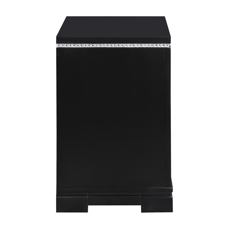 Coaster Eleanor Contemporary 3-Drawers Wood Bedroom Nightstand in Black