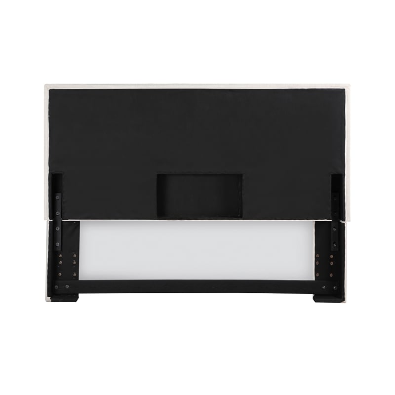 Izzy Upholstered King Panel Headboard Sand