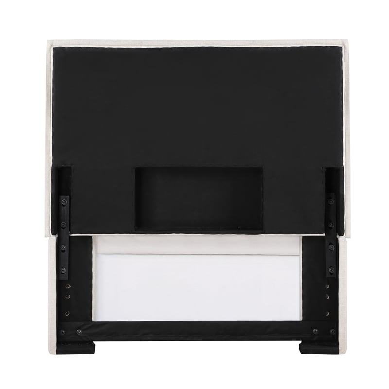 Izzy Upholstered Twin Panel Headboard Sand