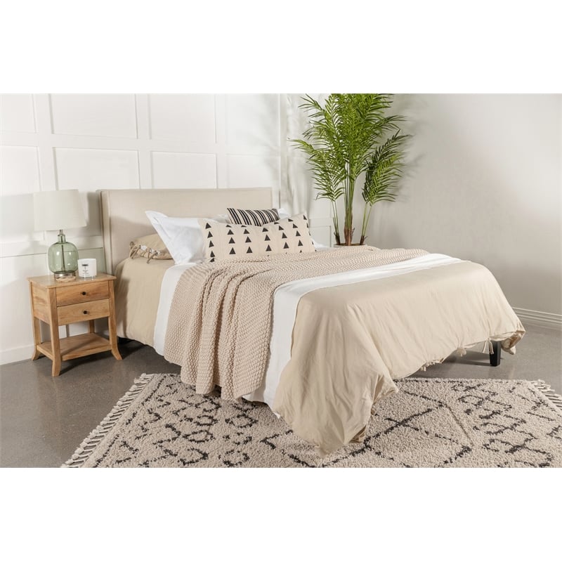 Izzy Upholstered Twin Panel Headboard Sand