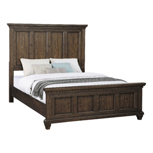 bennington wood panel bed acacia brown