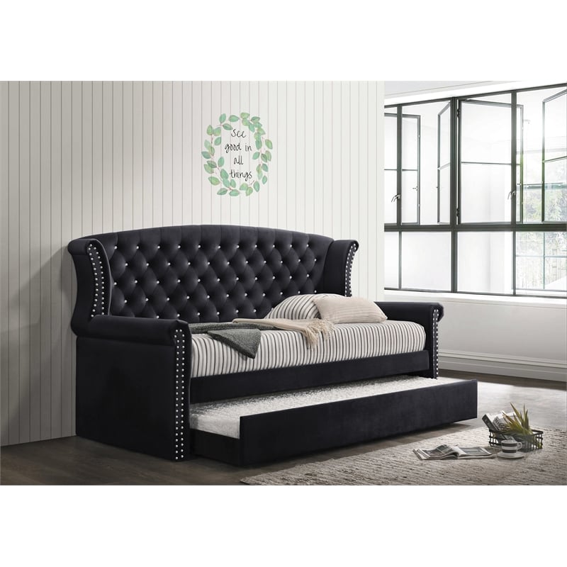 Black on sale velvet daybed