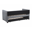 Brodie Upholstered Twin Daybed with Trundle Grey