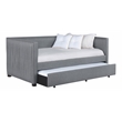 Brodie Upholstered Twin Daybed with Trundle Grey
