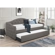 Sadie Upholstered Twin Daybed with Trundle Grey