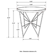 Eliska Round Green Marble Top Accent Side Table Antique Gold