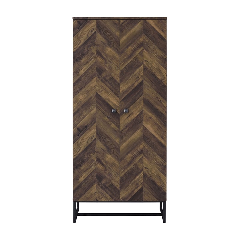 Carolyn 2-door Engineered Wood Accent Cabinet Rustic Oak