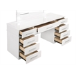 Felicity 9-drawer Vanity Table Lighted Mirror Glossy White