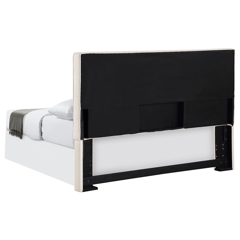 Kosmo Upholstered King Panel Headboard Sand