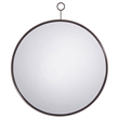 Gwyneth 30 x 35 Inch Round Wall Mirror Black Nickel