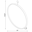 Gwyneth 30 x 35 Inch Round Wall Mirror Black Nickel