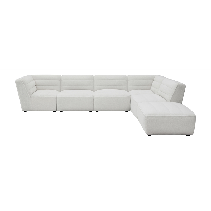 Sunny 6-piece Upholstered Modular Sectional Sofa Natural