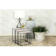 Medora 3-piece Marble Top Nesting Table Set White