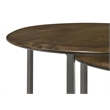 Deja 3-piece Round Nesting Table Set Natural and Gunmetal