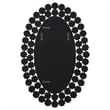 Colleen 31 x 47 Inch Oval Wall Mirror Crystal Flowers Silver