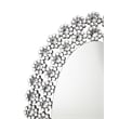 Colleen 31 x 47 Inch Oval Wall Mirror Crystal Flowers Silver