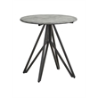 Hadi Round SmartTop Side End Table Cement and Gunmetal