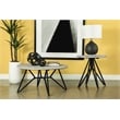Hadi Round SmartTop Side End Table Cement and Gunmetal