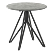 Hadi Round SmartTop Side End Table Cement and Gunmetal