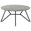 Hadi Round SmartTop Coffee Table Cement and Gunmetal