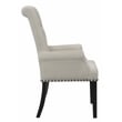 Alana Velvet Upholstered Dining Arm Chair Sand