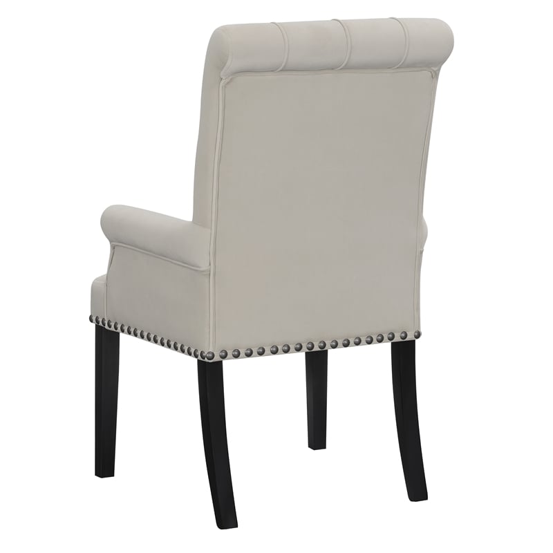 Alana Velvet Upholstered Dining Arm Chair Sand
