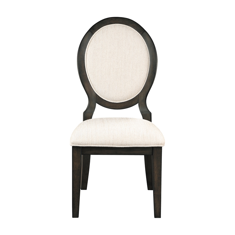Twyla Oval Back Dining Side Chair Dark Cocoa