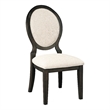 Twyla Oval Back Dining Side Chair Dark Cocoa