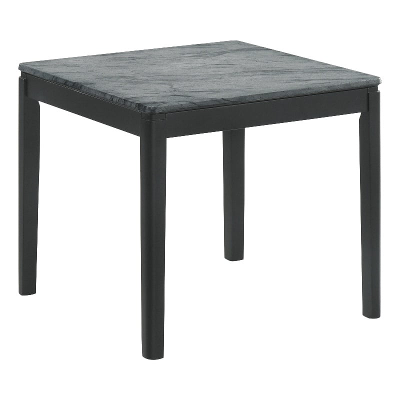 Mozzi Square Faux Marble Side End Table Grey and Black