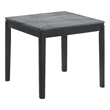 Mozzi Square Faux Marble Side End Table Grey and Black