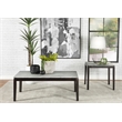 Mozzi Square Faux Marble Side End Table Grey and Black