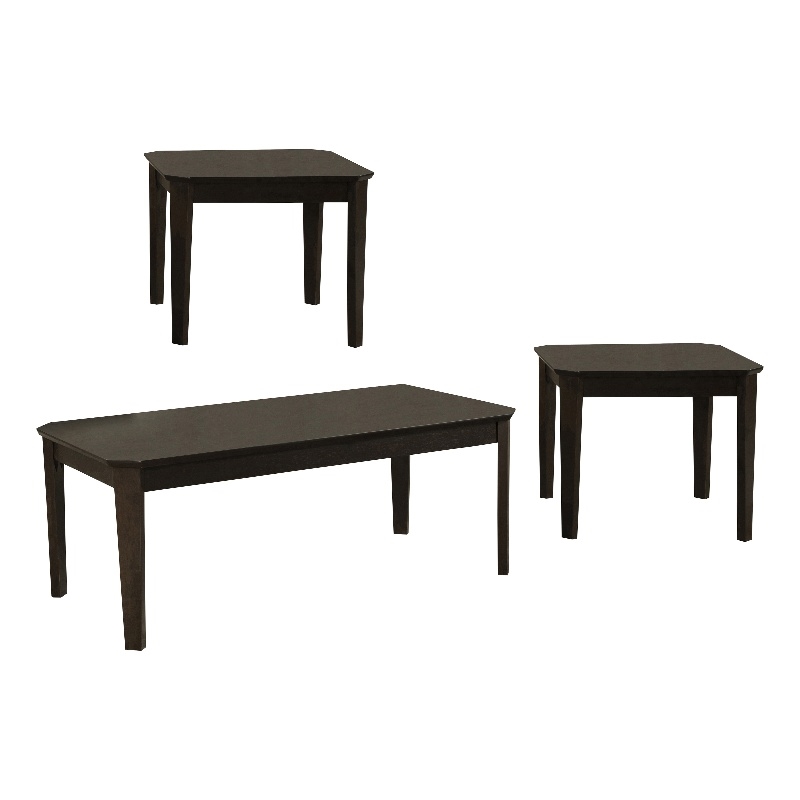 Coaster Amaro 3-Piece Wood Occasional Coffee Table Set in Dark Brown