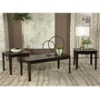Amaro 3-piece Coffee and End Table Set Dark Brown