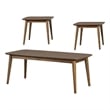 Radley 3-piece Rectangular Coffee Table Set Natural Walnut