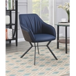 Mayer Upholstered Dining Arm Chair Blue and Brown