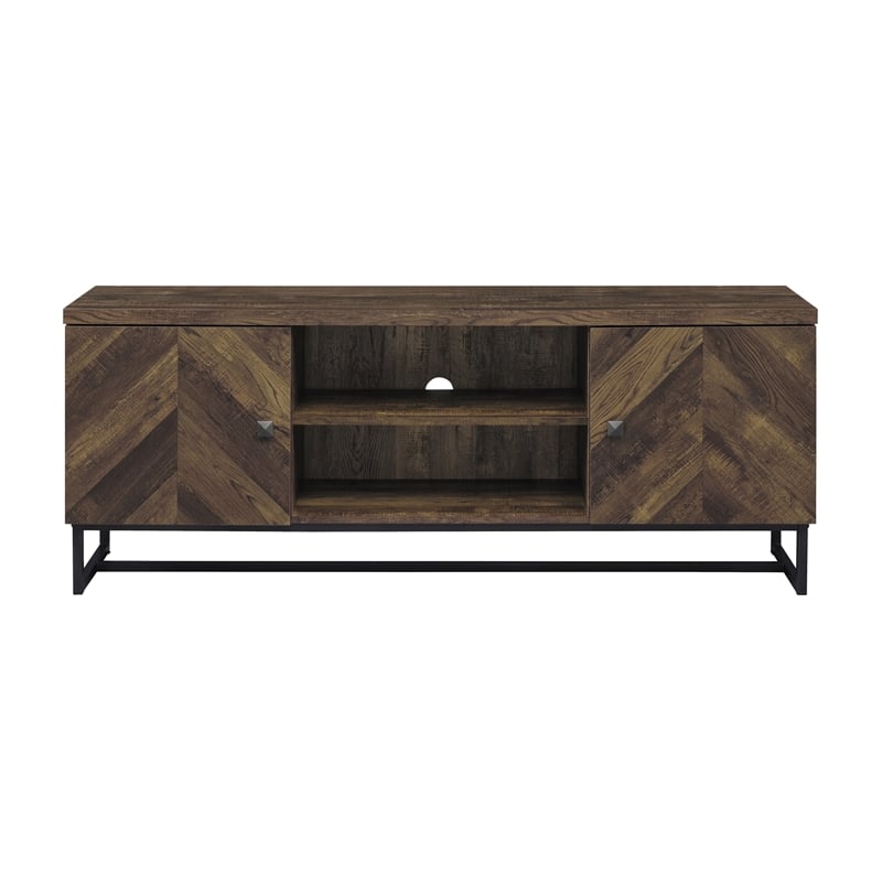 Myles 2-door Engineered Wood 60-inch TV Stand Rustic Oak