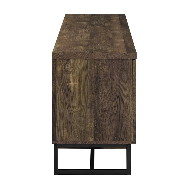 Myles 2-door Engineered Wood 60-inch TV Stand Rustic Oak