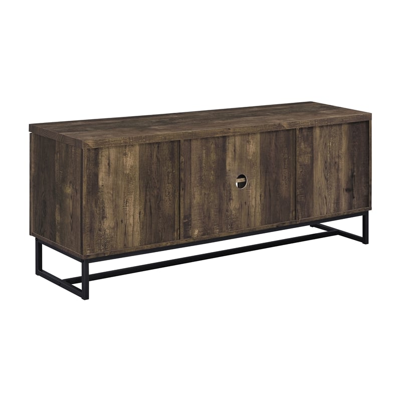 Myles 2-door Engineered Wood 60-inch TV Stand Rustic Oak
