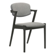 Stevie Padded Wood Dining Arm Chair Black