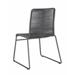 Coaster Jerome Woven Rope Stackable Side Chair in Charcoal