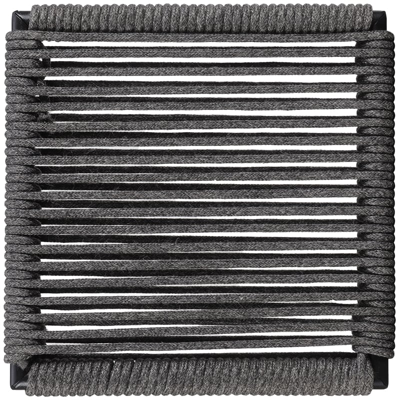 Coaster Jerome Woven Rope Stackable Side Chair in Charcoal