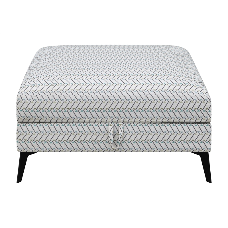Clint Square Upholstered Tufted Storage Ottoman Aloe