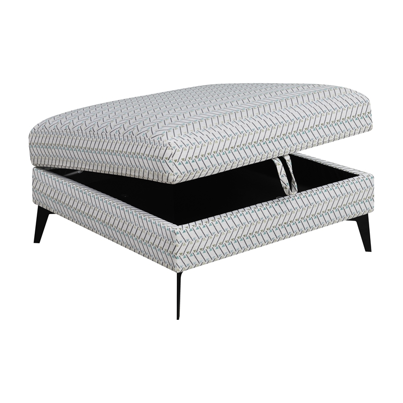 Clint Square Upholstered Tufted Storage Ottoman Aloe